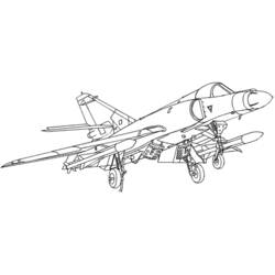 Dessin à colorier: Avion militaires (Transport) #141093 - Coloriages à Imprimer Gratuits