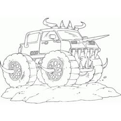 Dessin à colorier: Monster Truck (Transport) #141285 - Coloriages à Imprimer Gratuits