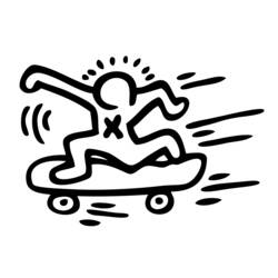 Dessin à colorier: Skateboard / Planche à roulette (Transport) #139328 - Coloriages à Imprimer Gratuits