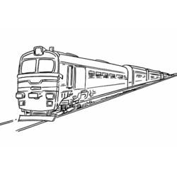 Dessin à colorier: Train / Locomotive (Transport) #135083 - Coloriages à Imprimer Gratuits