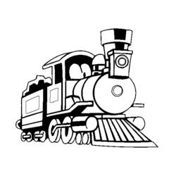 Dessin à colorier: Train / Locomotive (Transport) #135139 - Coloriages à Imprimer Gratuits