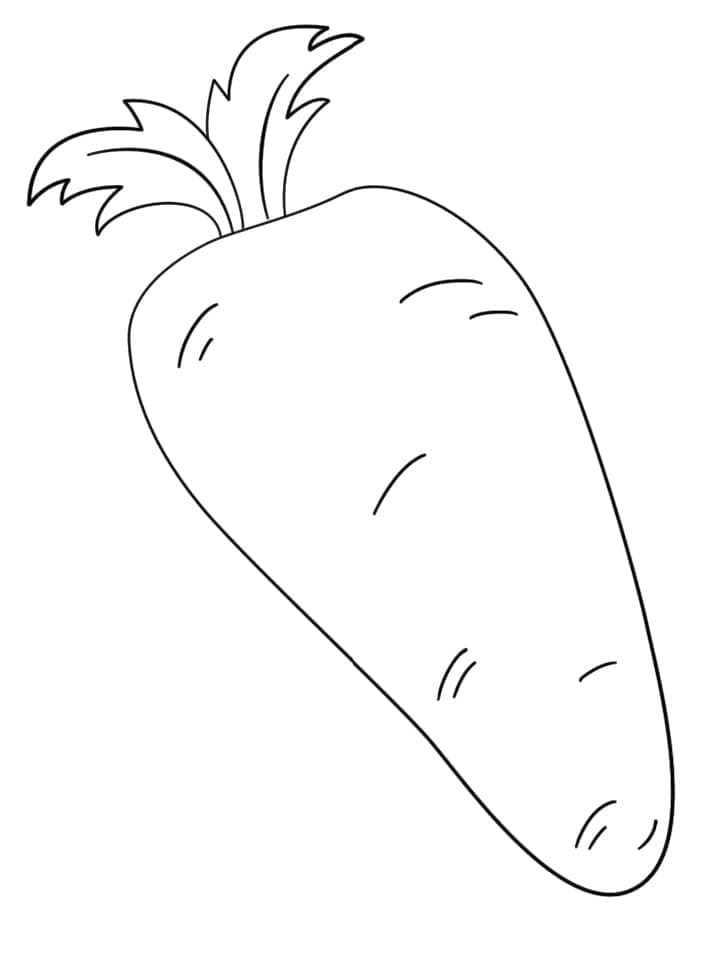 Coloriage gratuit pour enfants et adultes Carotte #197522, collection Alimentation et Nutrition