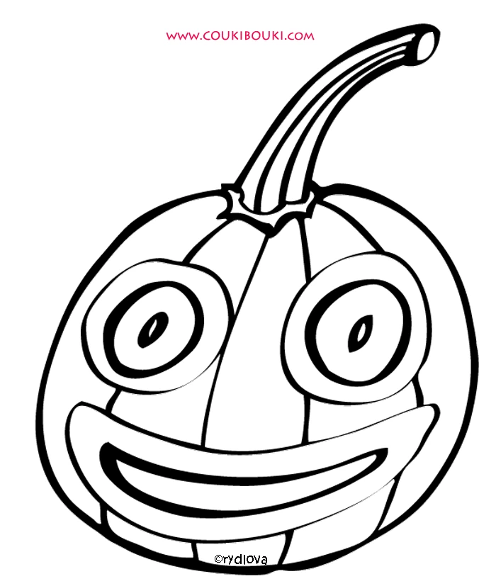 Coloriage Citrouille #166868 à imprimer gratuitement, extrait de la collection Alimentation et Nutrition