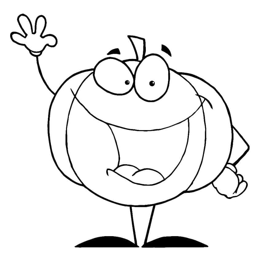 Coloriage gratuit pour enfants et adultes Citrouille #212166, collection Alimentation et Nutrition