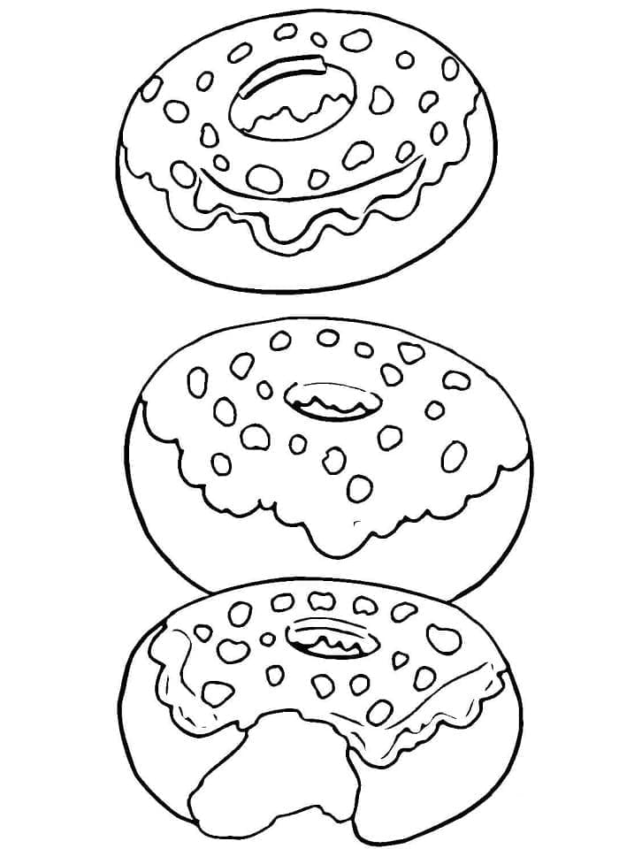 Coloriage Donut (Beigne) #190523 à imprimer gratuitement, extrait de la collection Alimentation et Nutrition