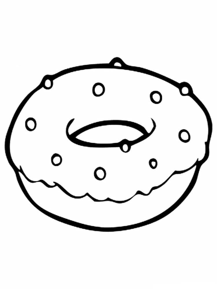 Dessin à colorier: Donut (Beigne) (Alimentation et Nutrition) #190534 - Coloriages à Imprimer Gratuits