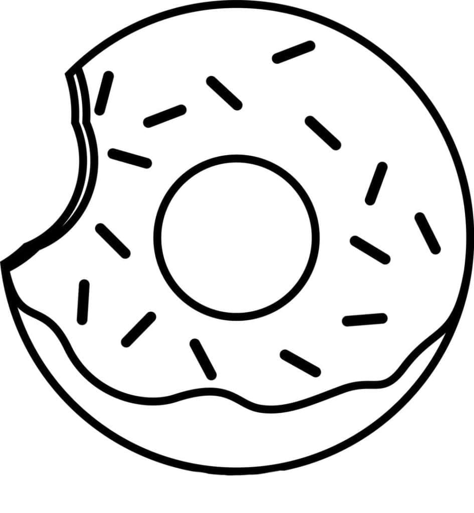 Joli coloriage Donut (Beigne) #190546 de la collection Alimentation et Nutrition, prêt à imprimer pour petits et grands Joli coloriage Donut (Beigne) #190546 de la collection Alimentation et Nutrition, prêt à imprimer pour petits et grands