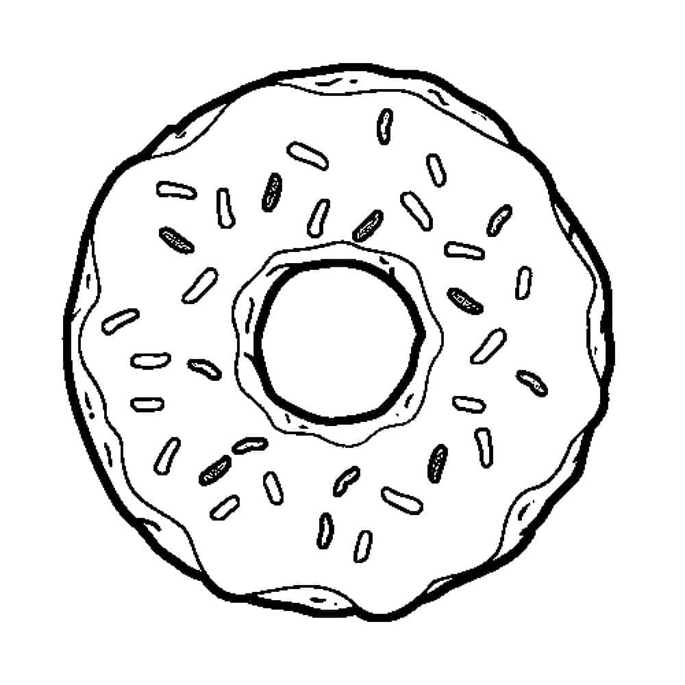 Illustration au trait Donut (Beigne) #190549 de la collection Alimentation et Nutrition à colorier gratuitement Illustration au trait Donut (Beigne) #190549 de la collection Alimentation et Nutrition à colorier gratuitement