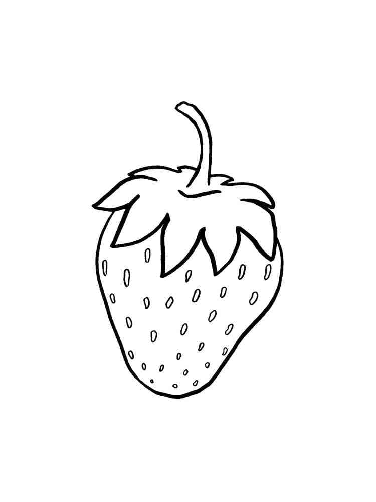 Coloriage gratuit Fraise #186966 de la collection Alimentation et Nutrition à imprimer
