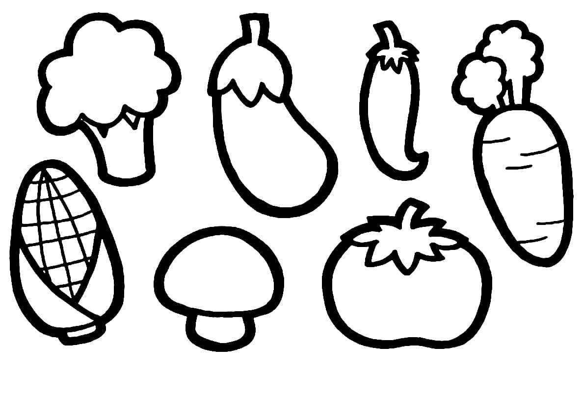 Dessin à colorier: Légumes (Alimentation et Nutrition) #212125 - Coloriages à Imprimer Gratuits