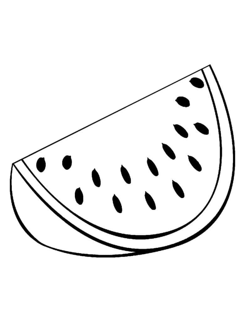 Coloriage gratuit Pastèque #212565 de la collection Alimentation et Nutrition à imprimer