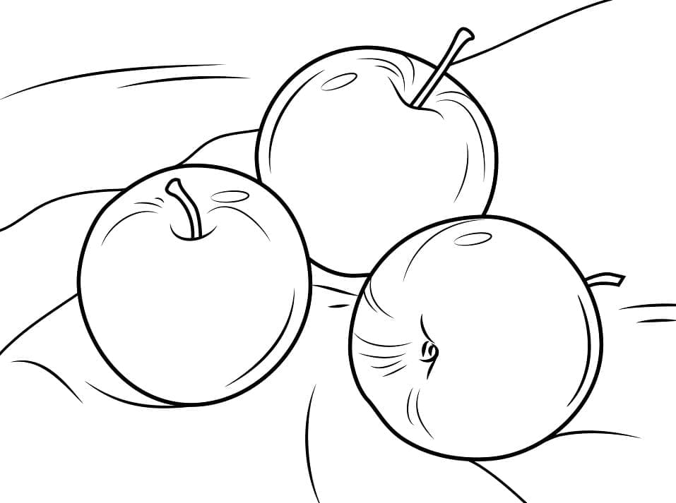 Dessin à colorier Pommes #209352 issu de la collection Alimentation et Nutrition, prêt à imprimer Dessin à colorier Pommes #209352 issu de la collection Alimentation et Nutrition, prêt à imprimer