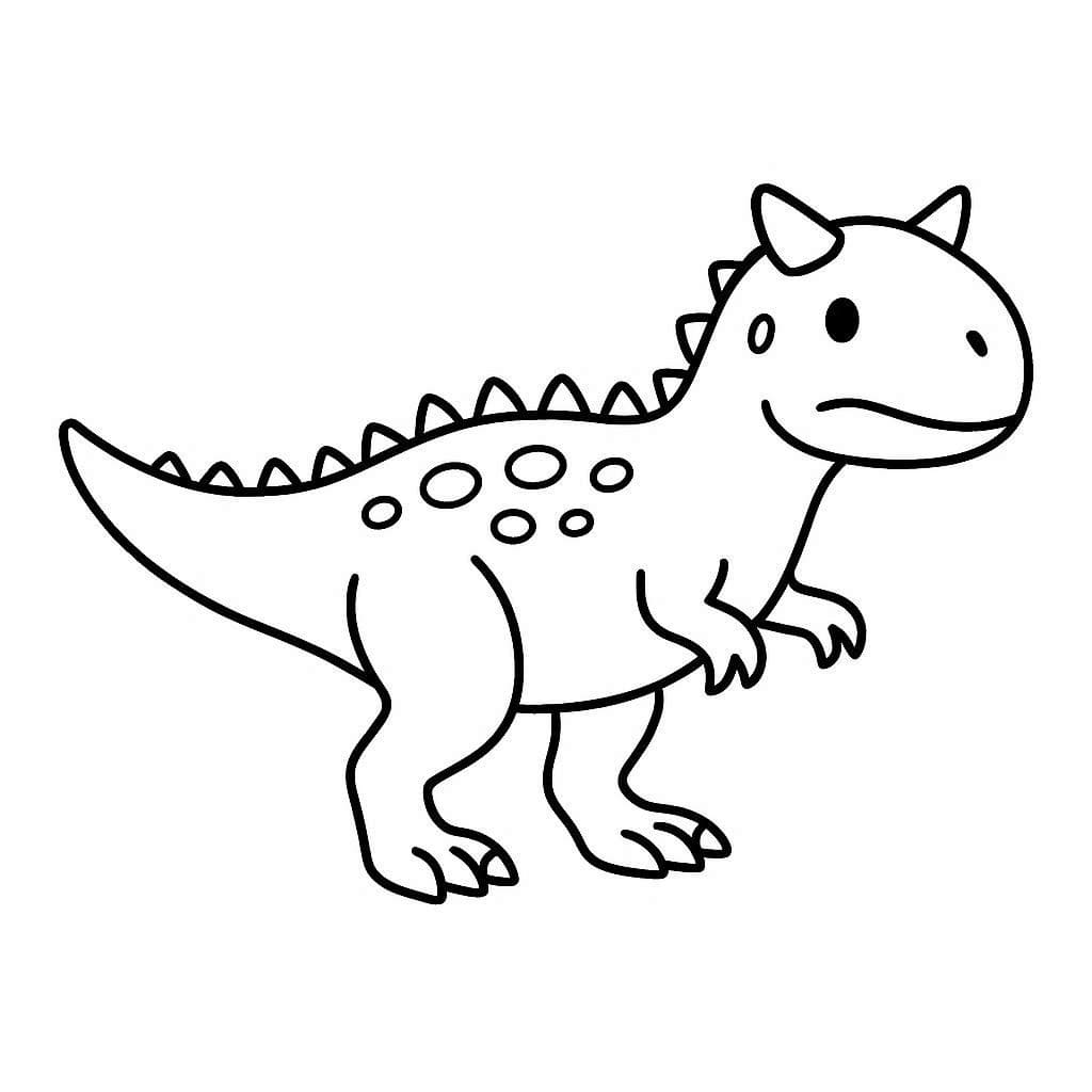 Dessin à colorier: Carnotaurus (Animaux préhistoriques) #221223 - Coloriages à Imprimer Gratuits