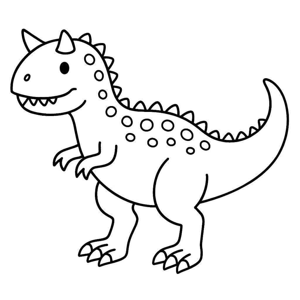 Dessin à colorier: Carnotaurus (Animaux préhistoriques) #221231 - Coloriages à Imprimer Gratuits
