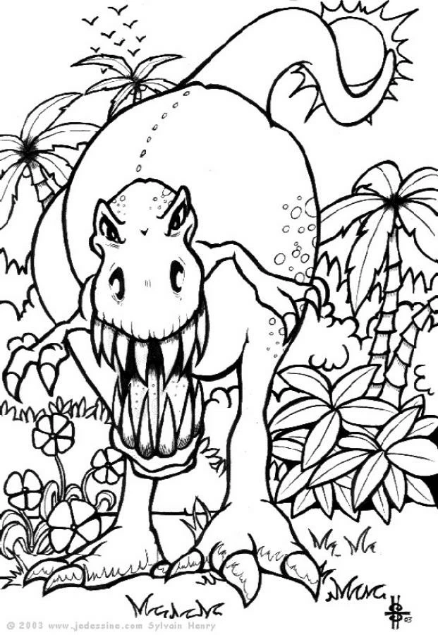 Dessin à colorier: Dinosaure (Animaux préhistoriques) #5508 - Coloriages à Imprimer Gratuits