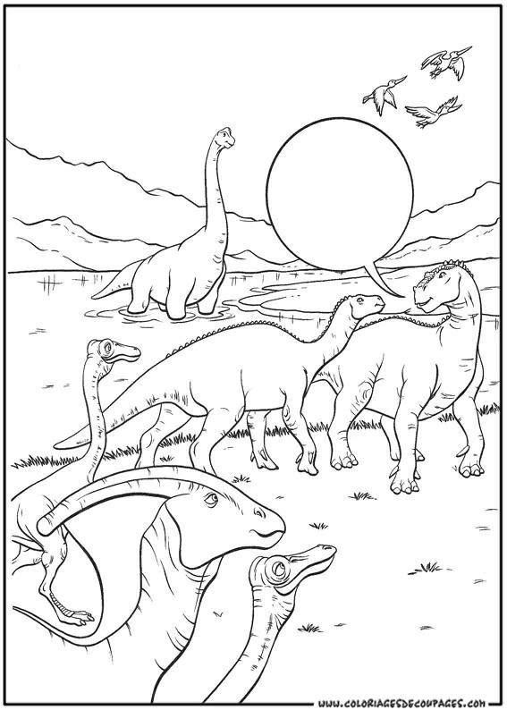 Coloriage gratuit Dinosaure #5530 de la collection Animaux préhistoriques à imprimer