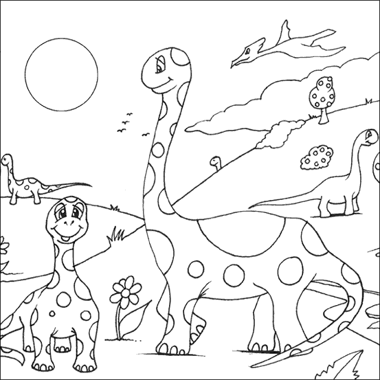 Illustration au trait Dinosaure #5561 de la collection Animaux préhistoriques à colorier gratuitement