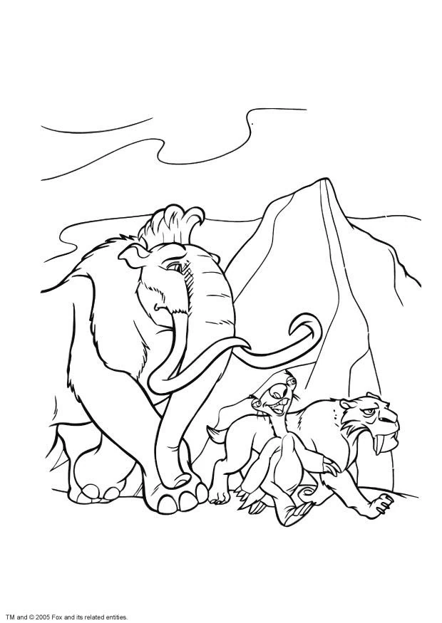 Coloriage Mammouth #19234 à imprimer gratuitement, extrait de la collection Animaux préhistoriques Coloriage Mammouth #19234 à imprimer gratuitement, extrait de la collection Animaux préhistoriques