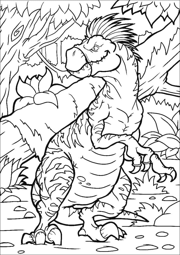 Coloriage gratuit Vélociraptor #214482 de la collection Animaux préhistoriques à imprimer