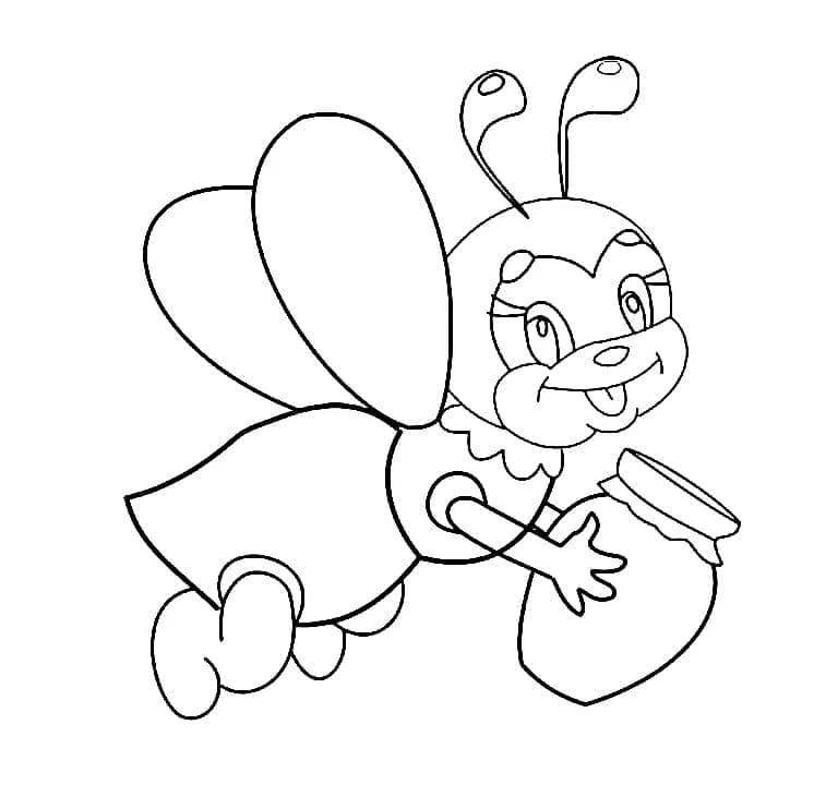 Coloriage gratuit Abeille #184200 de la collection Animaux à imprimer