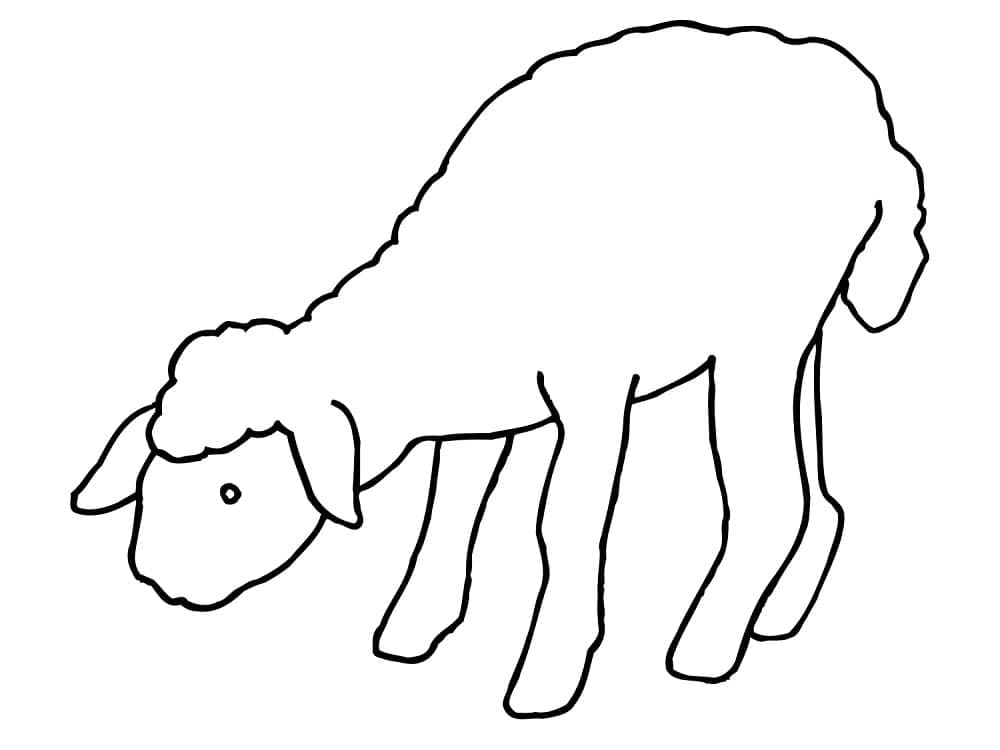 Coloriage gratuit Agneau #184271 de la collection Animaux à imprimer