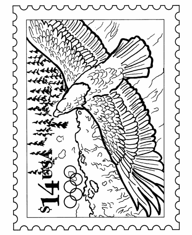 Dessin à colorier: Aigle (Animaux) #320 - Coloriages à imprimer