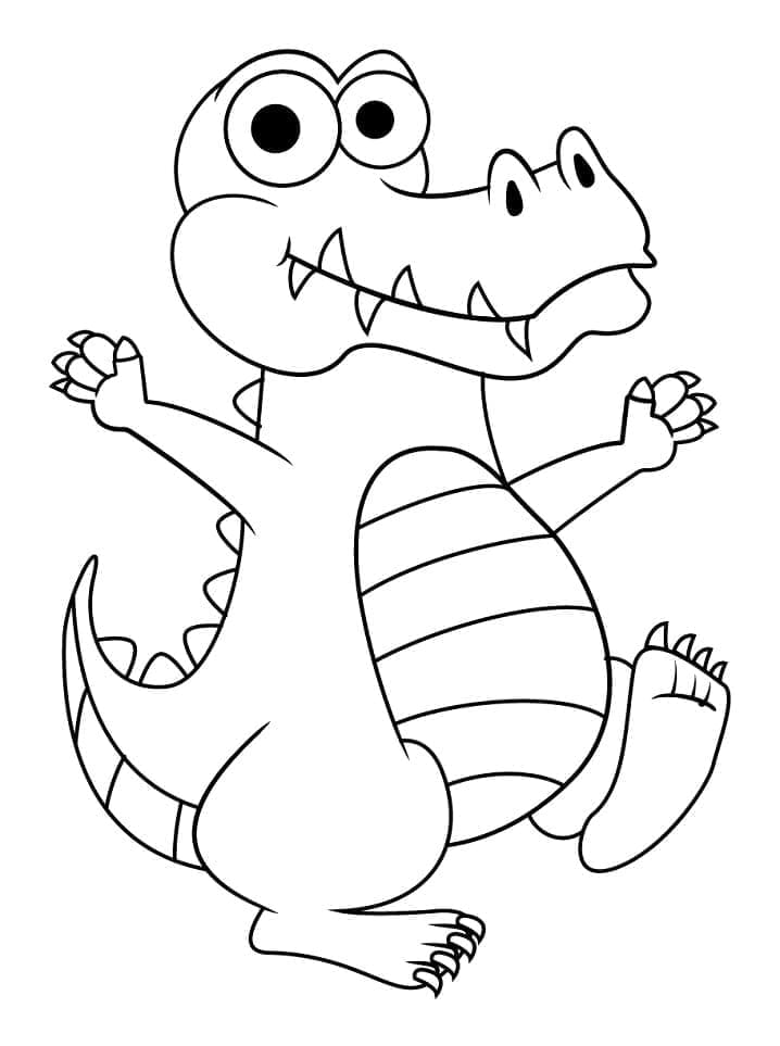 Coloriage gratuit Alligator #210225 de la collection Animaux à imprimer