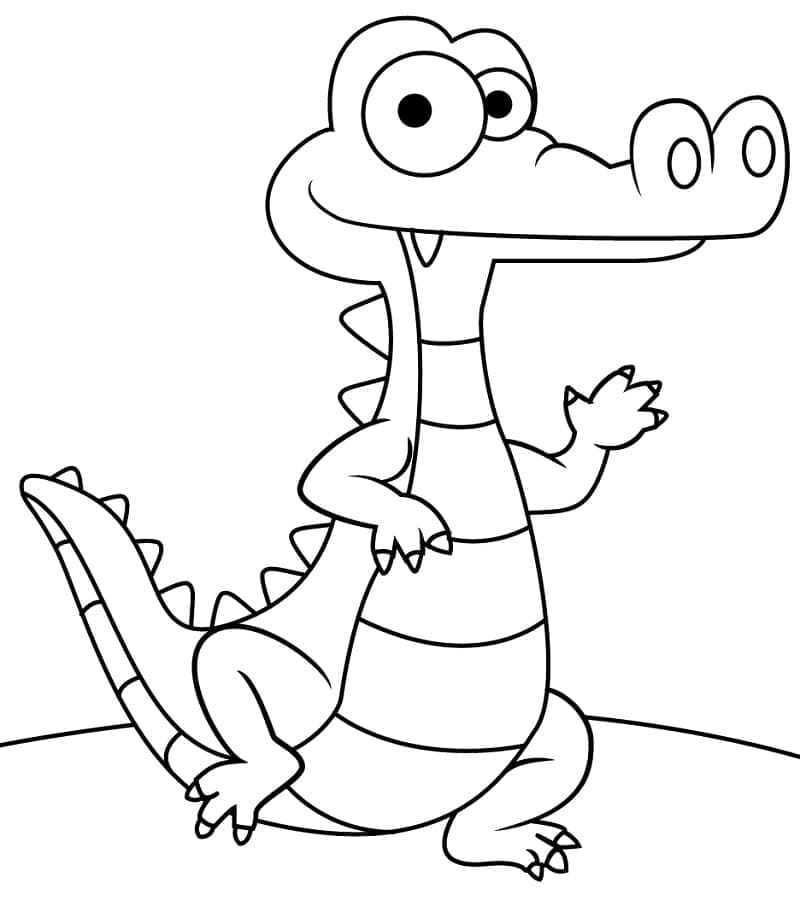 Coloriage gratuit Alligator #210226 de la collection Animaux à imprimer