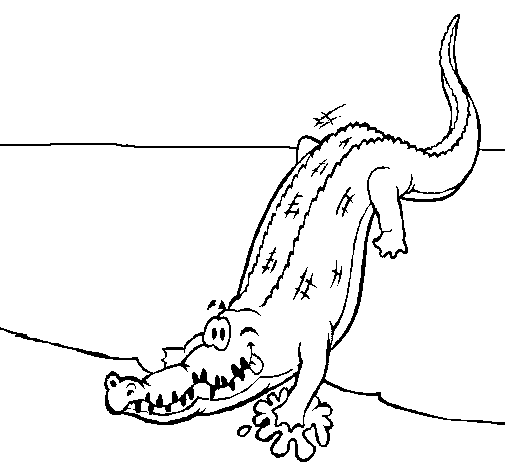 Dessin à colorier: Alligator (Animaux) #387 - Coloriages à Imprimer Gratuits