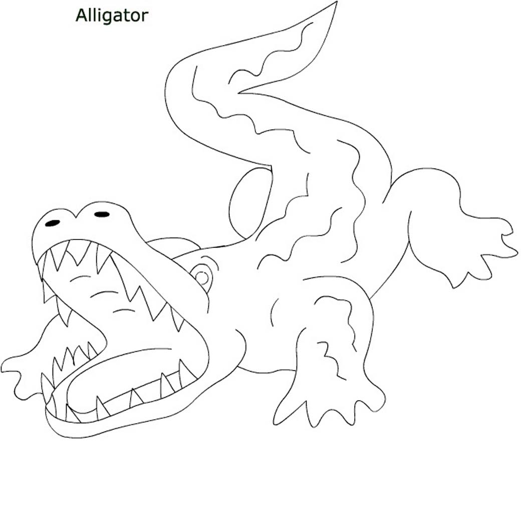 Dessin à colorier: Alligator (Animaux) #393 - Coloriages à Imprimer Gratuits