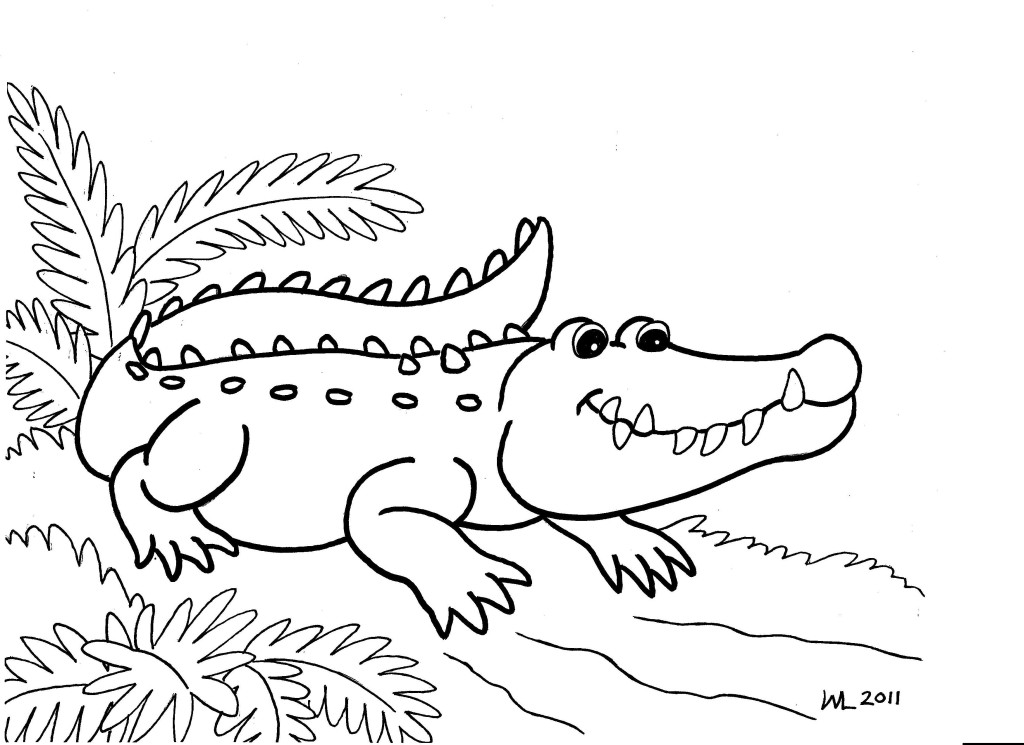 Dessin à colorier: Alligator (Animaux) #396 - Coloriages à Imprimer Gratuits