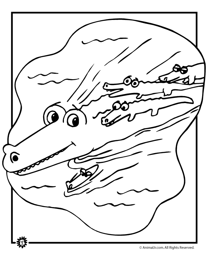Dessin à colorier: Alligator (Animaux) #405 - Coloriages à imprimer