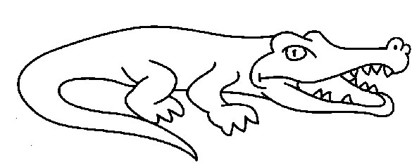 Dessin à colorier: Alligator (Animaux) #413 - Coloriages à imprimer