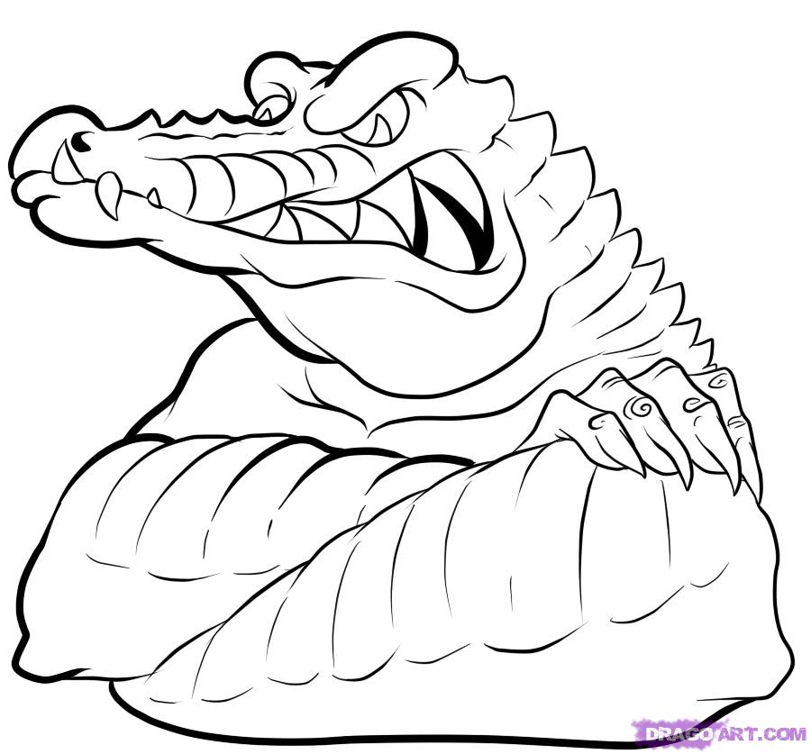 Dessin à colorier: Alligator (Animaux) #423 - Coloriages à Imprimer Gratuits