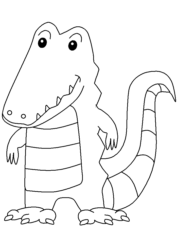 Dessin à colorier: Alligator (Animaux) #453 - Coloriages à imprimer