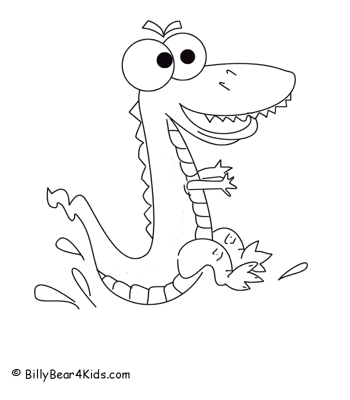 Dessin à colorier: Alligator (Animaux) #454 - Coloriages à imprimer