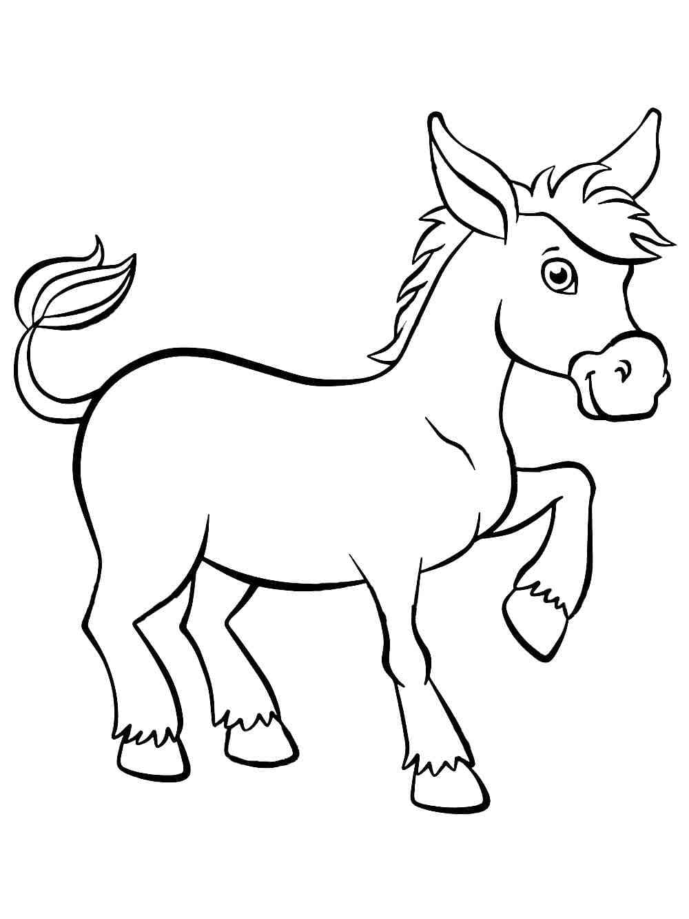 Coloriage gratuit Âne #197848 de la collection Animaux à imprimer