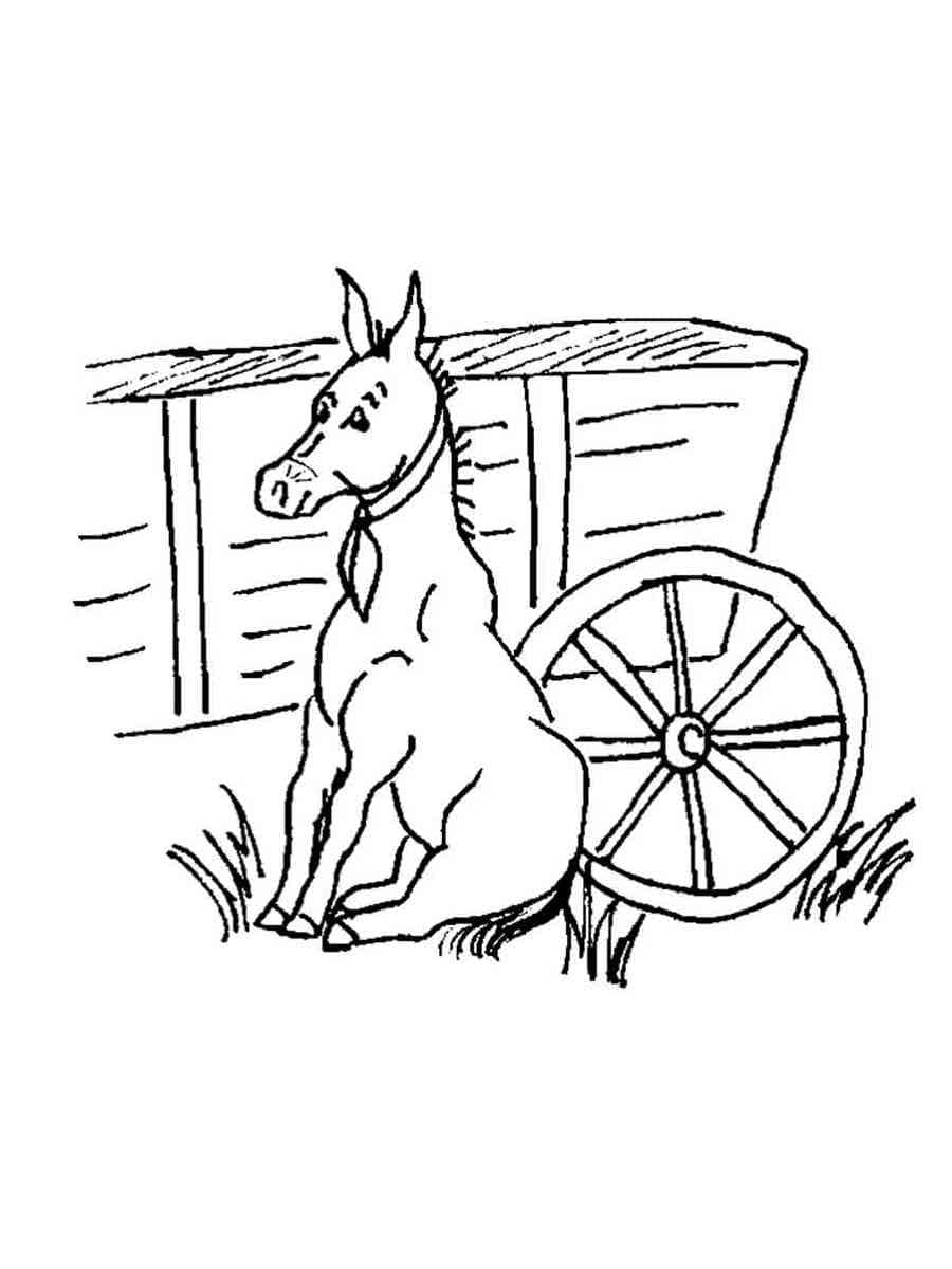 Coloriage gratuit Âne #197856 de la collection Animaux à imprimer