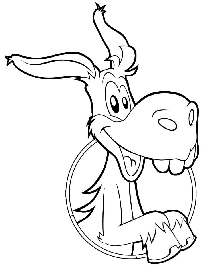 Coloriage gratuit Âne #197886 de la collection Animaux à imprimer