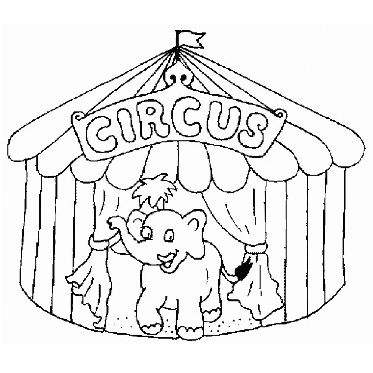 Dessin à colorier: Animaux de cirque (Animaux) #20807 - Coloriages à imprimer