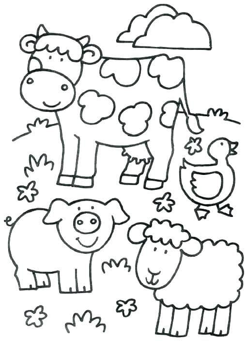 Dessin Animaux de ferme #198110 à colorier de la série Animaux, gratuit à télécharger et imprimer