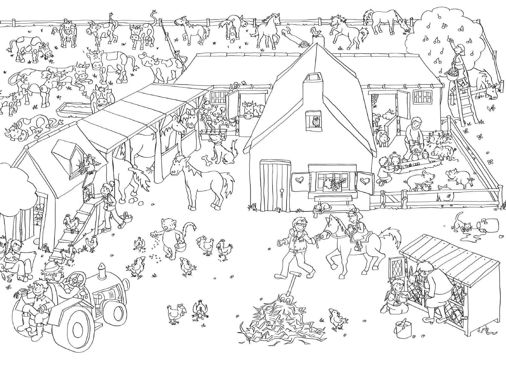 Coloriage gratuit Animaux de ferme #198128 de la collection Animaux à imprimer