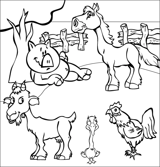 Coloriage gratuit Animaux de ferme #21499 de la collection Animaux à imprimer