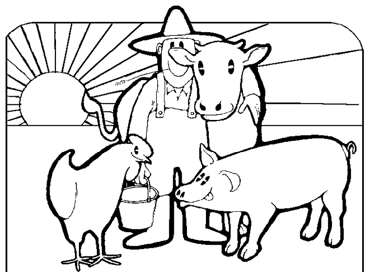 Coloriage gratuit Animaux de ferme #21546 de la collection Animaux à imprimer