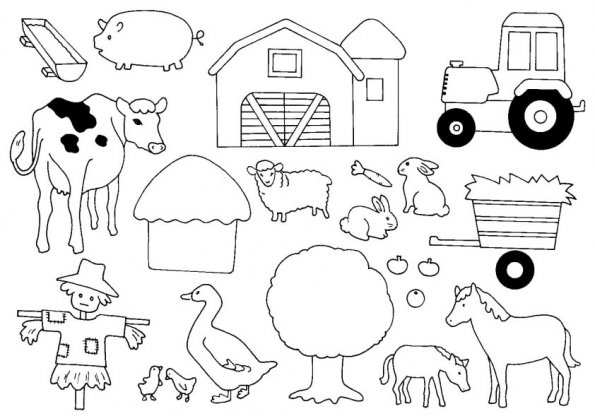 Dessin à colorier: Animaux de la ferme (Animaux) #21388 - Coloriages à imprimer