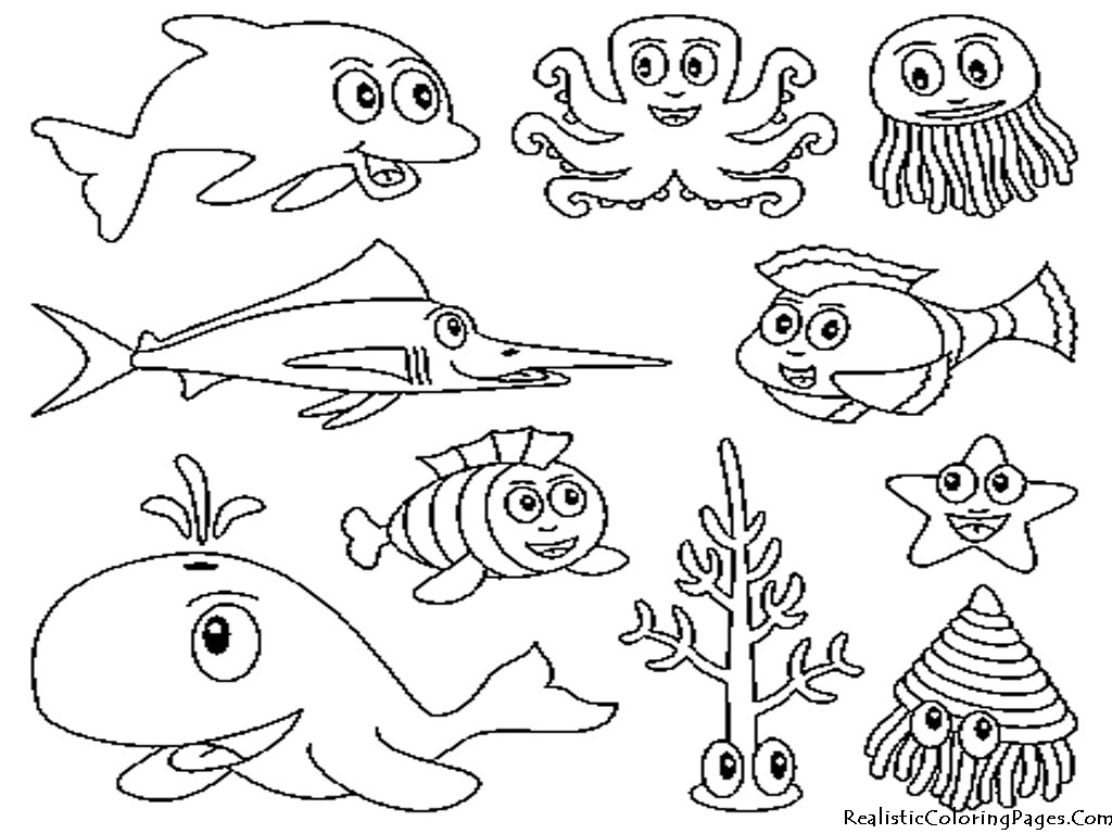 Coloriage Animaux Marins 22071 Animaux Dessin à Colorier