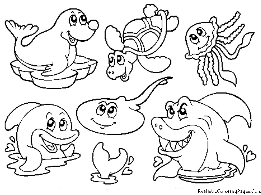 Dessin à colorier: Animaux marins (Animaux) #22092 - Coloriages à imprimer