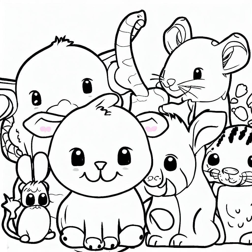 Coloriage gratuit Animaux Mignon #189916 de la collection Animaux à imprimer