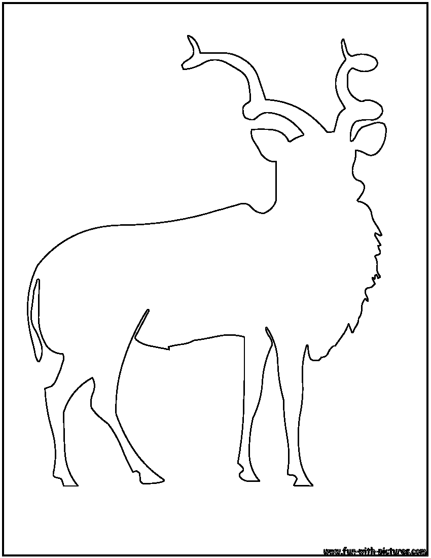 Dessin à colorier: Antilope (Animaux) #22640 - Coloriages à imprimer