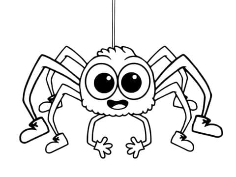 Coloriage gratuit Araignée #184527 de la collection Animaux à imprimer